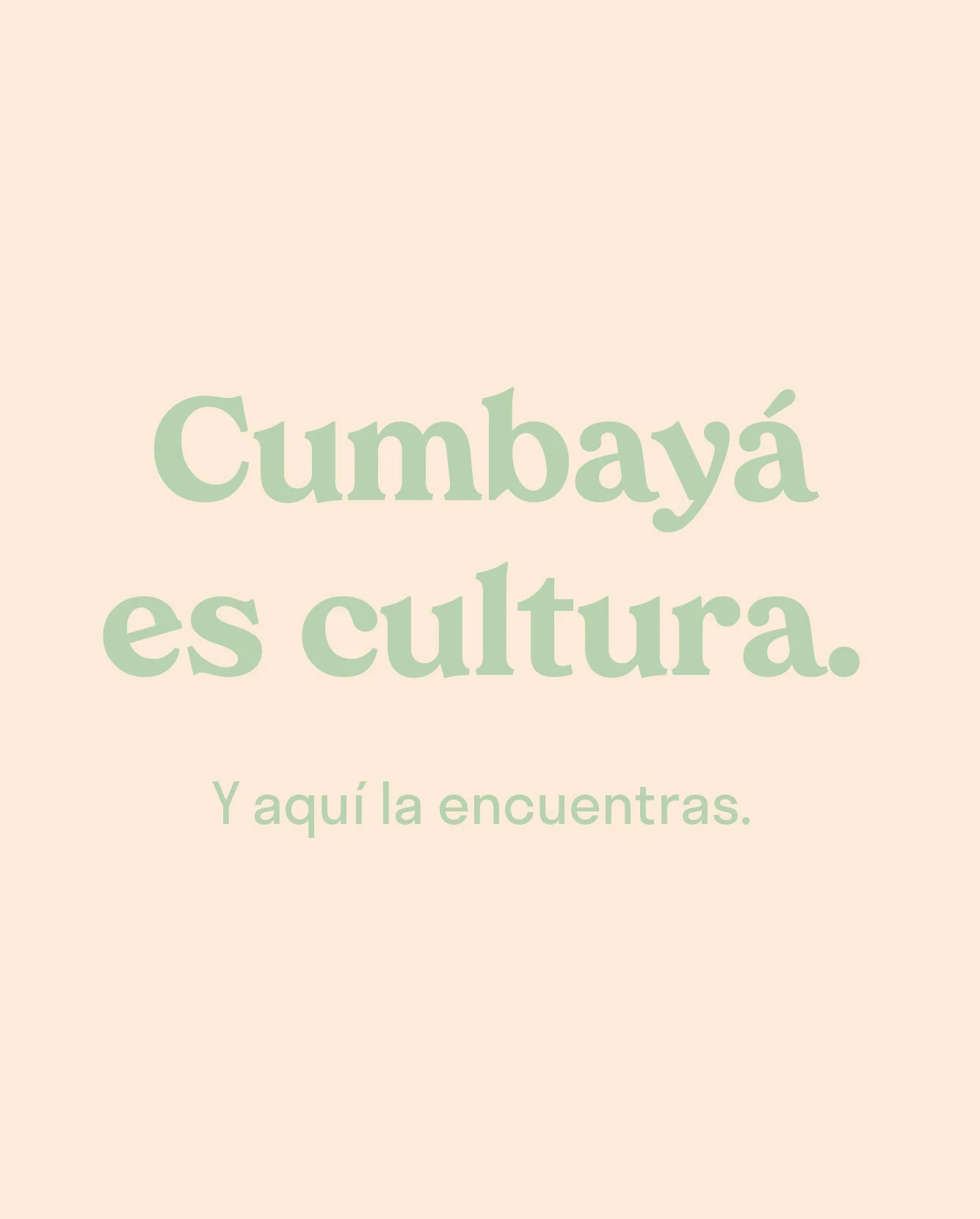 Póster tipográfico de Cumbayork “Cumbayá es cultura”